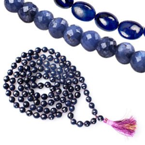 Blue Sapphire Necklace Mala